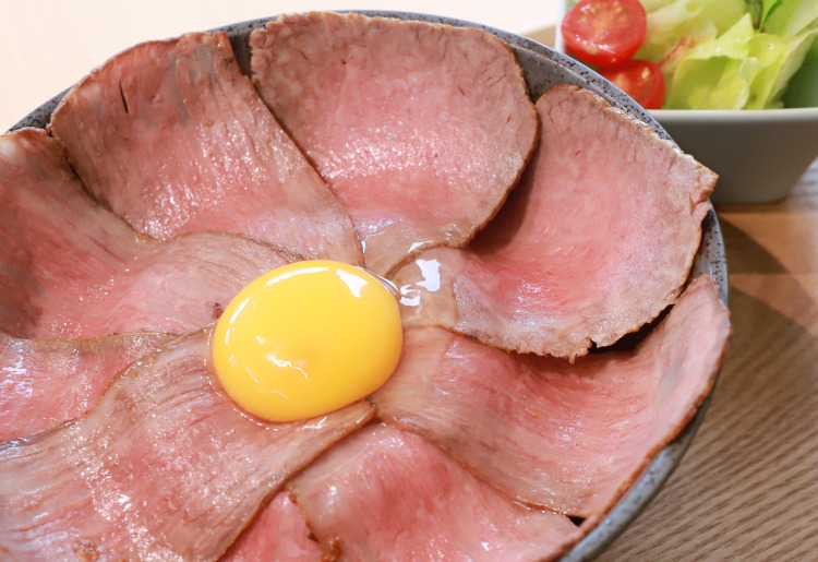 ▼国産和牛ローストビーフ丼